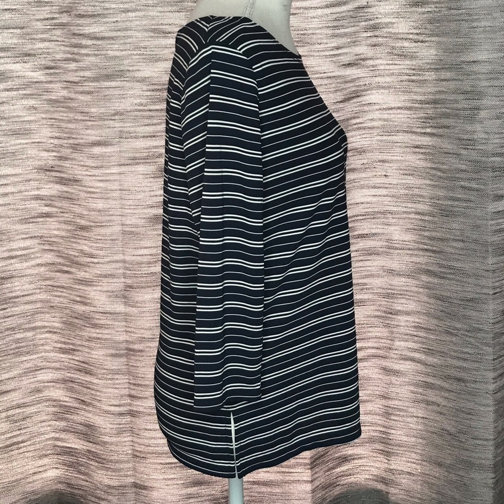 EMMA JAMES LARGE BLUE WHITE STRIPED SHIRT - Picture 4 of 7